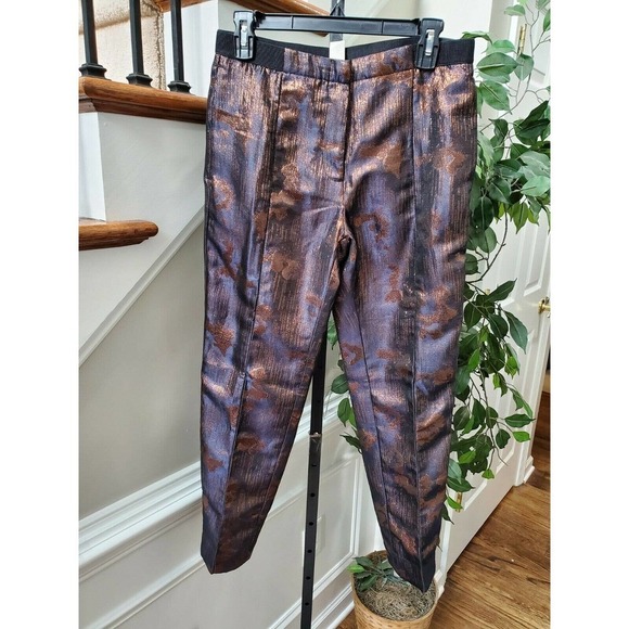 H & M Women's Multicolor Polyester Mid Rise Straight Legs Casual Pants Size 6 - Picture 12 of 12